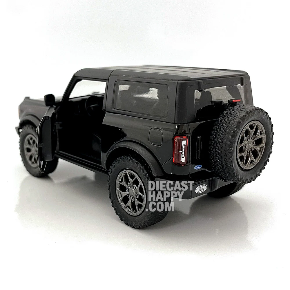 2022 Ford Bronco Hard Top 1:34 Scale Diecast Model Black by Kinsmart - Image 2