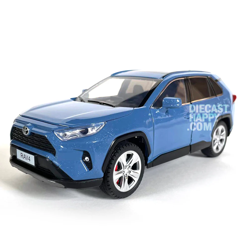 2023 Toyota RAV4 Hybrid XLE 1:24 Scale Diecast Model Blue