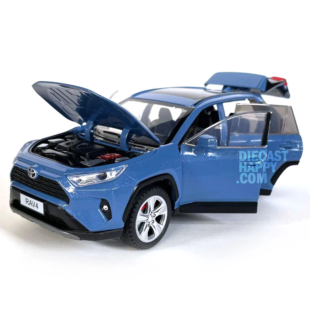 2023 Toyota RAV4 Hybrid XLE 1:24 Scale Diecast Model Blue - Image 3