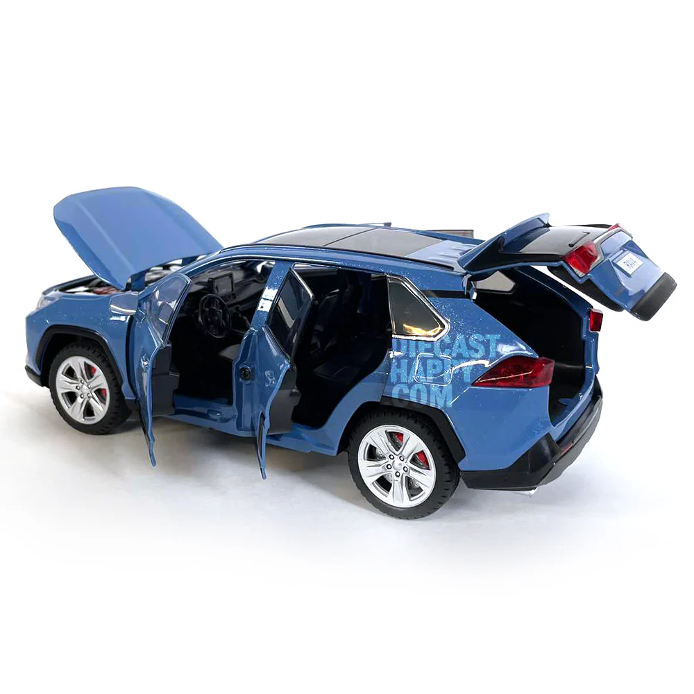 2023 Toyota RAV4 Hybrid XLE 1:24 Scale Diecast Model Blue - Image 5