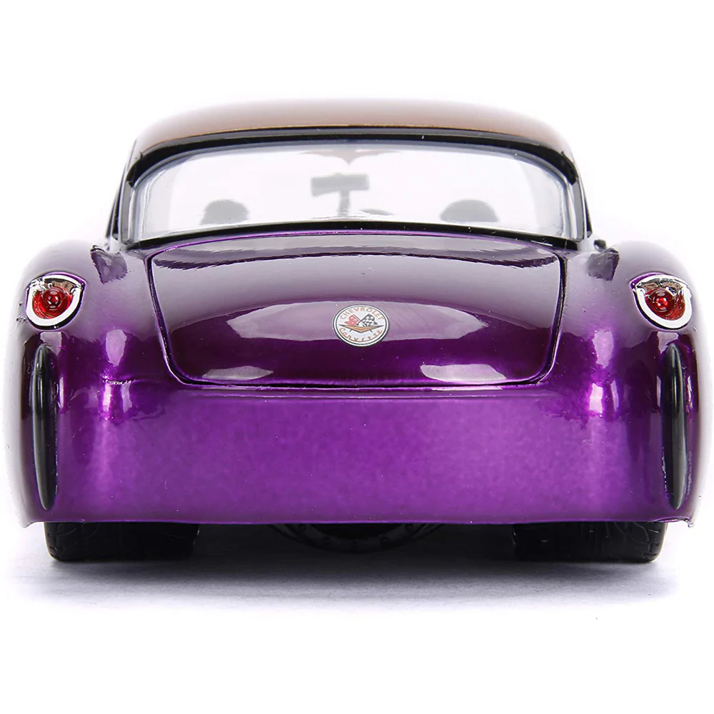 DC Comics Bombshells Batgirl's 1957 Chevy Corvette 1:24 Scale Diecast Model Purple By Jada 30457 - Image 5