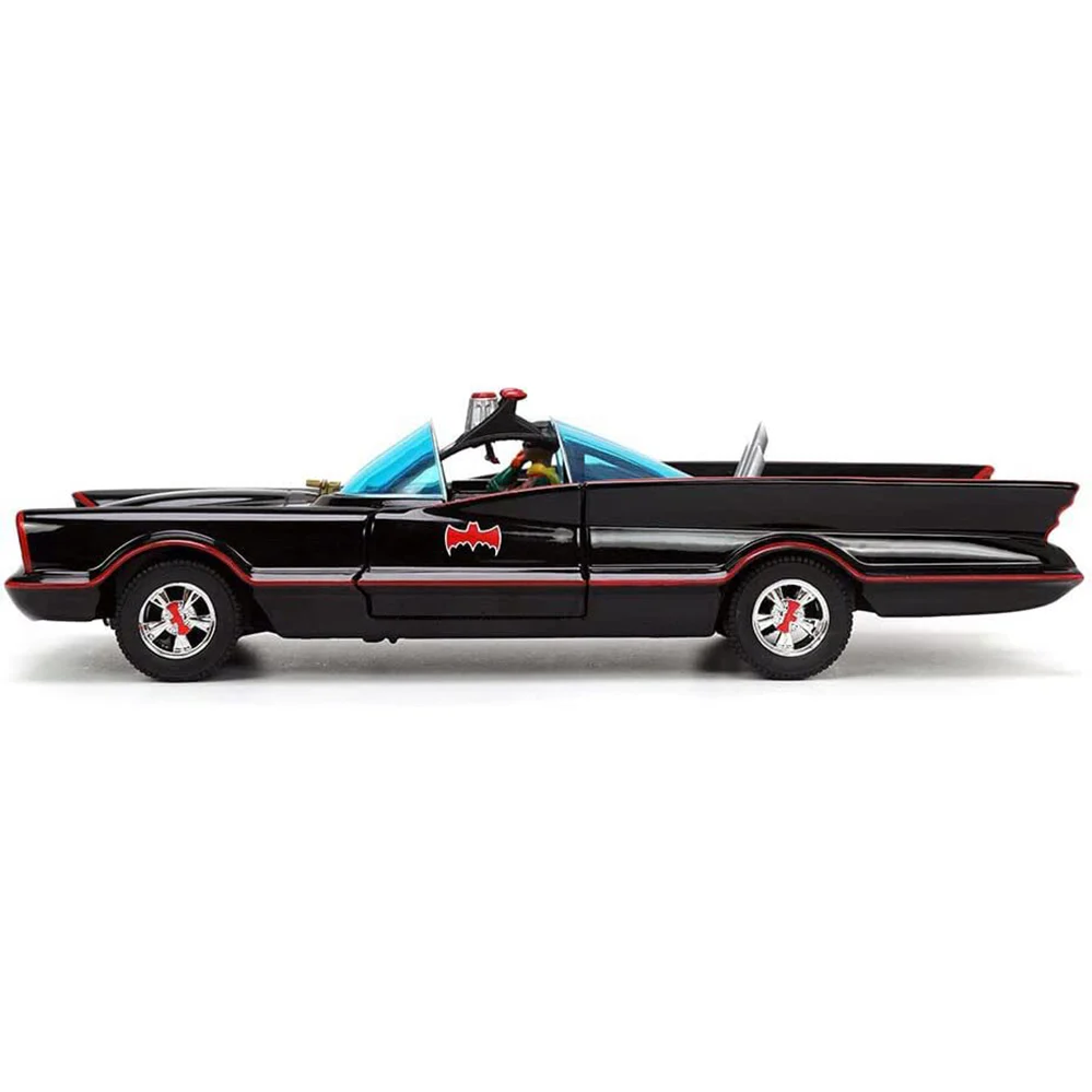 DC Comics Classic 1966 Batmobile with Batman, Penguin & Joker Figures 1:24 Scale Diecast Model by Jada 33737 - Image 3