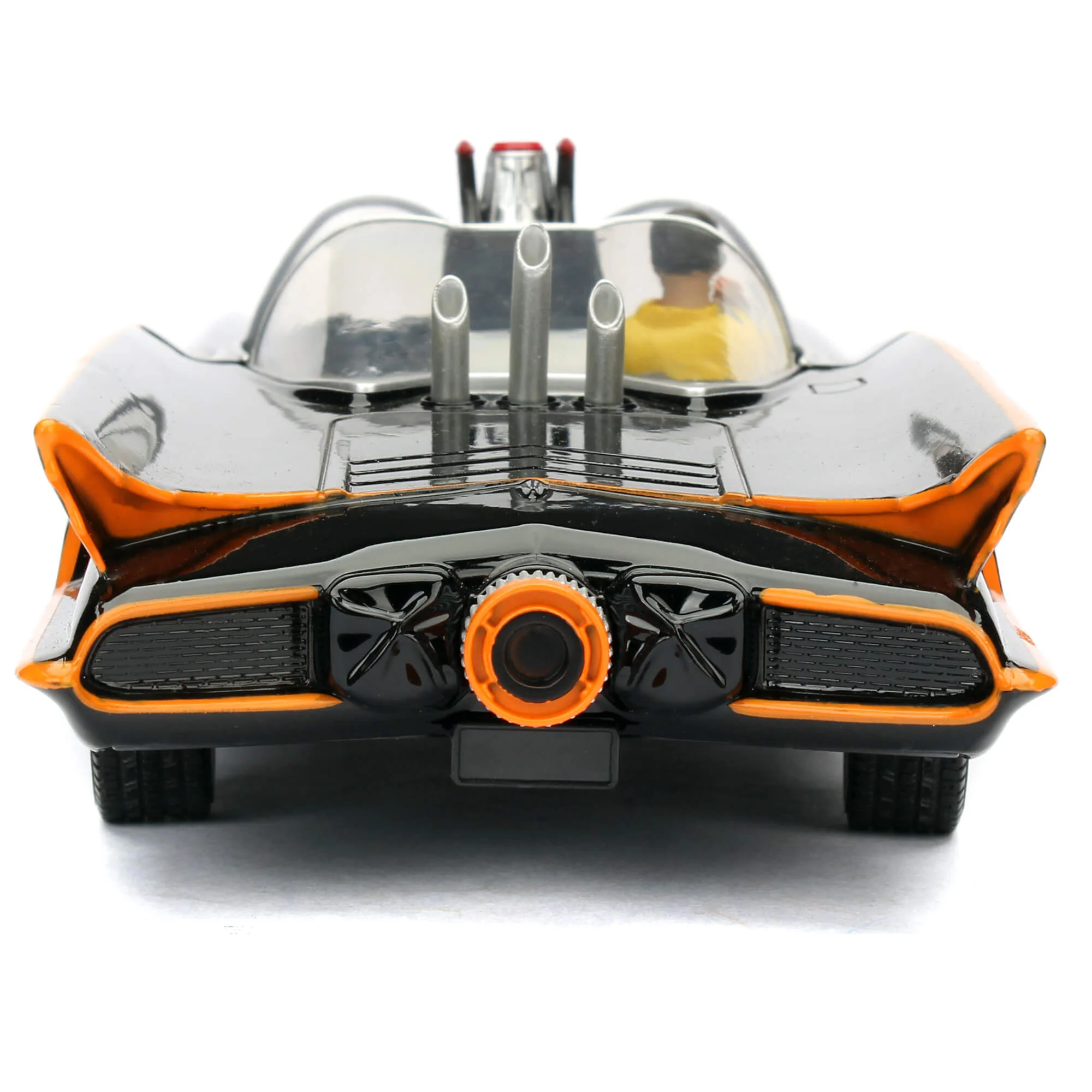 DC Comics Classic 1966 Batmobile with Batman & Robin Figure 1:24 Scale Diecast Model Black by Jada 98259 - Image 5