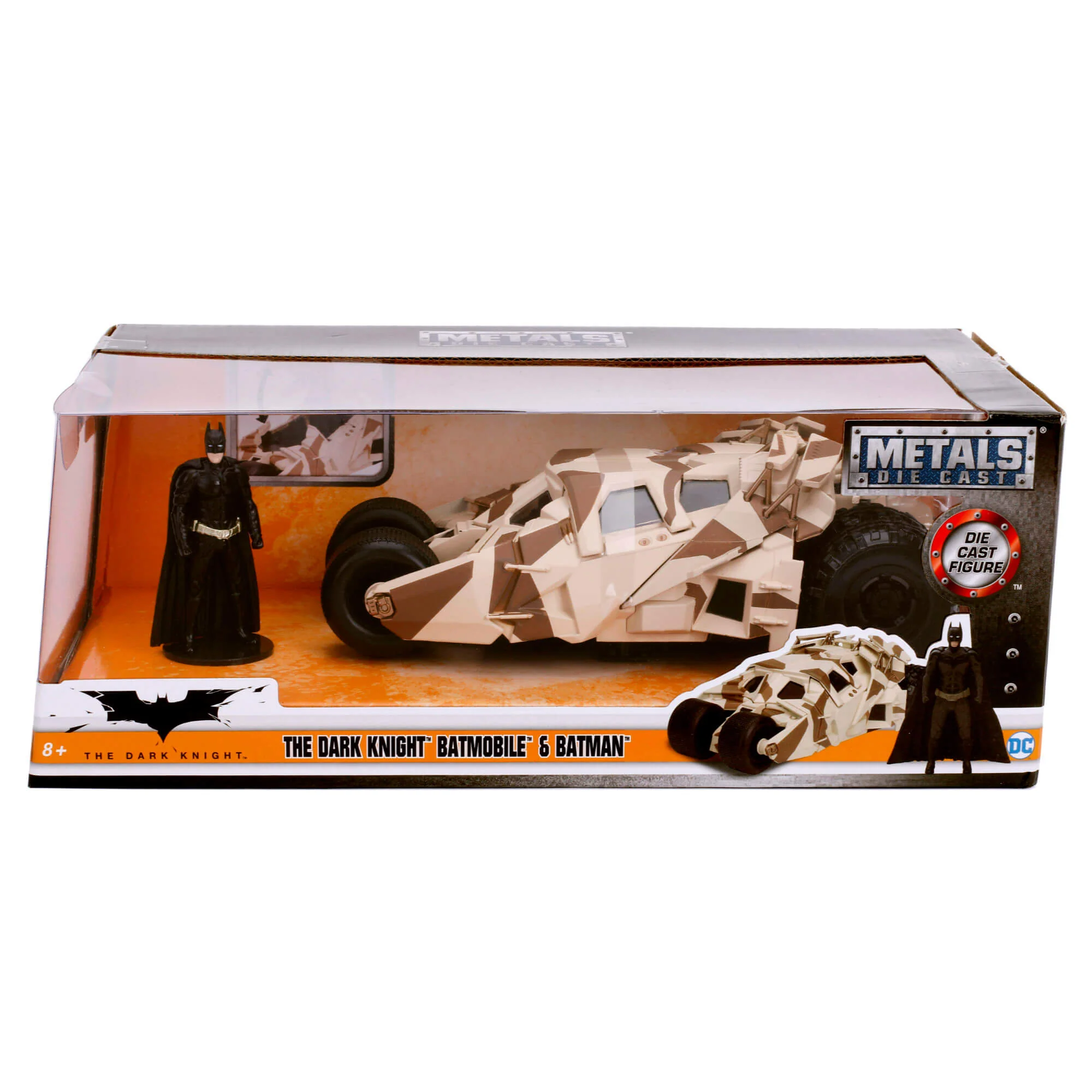 The Dark Knight Tumbler Batmobile Desert Camo with Figure 1:24 Scale Diecast Model by Jada 98543 - Image 11