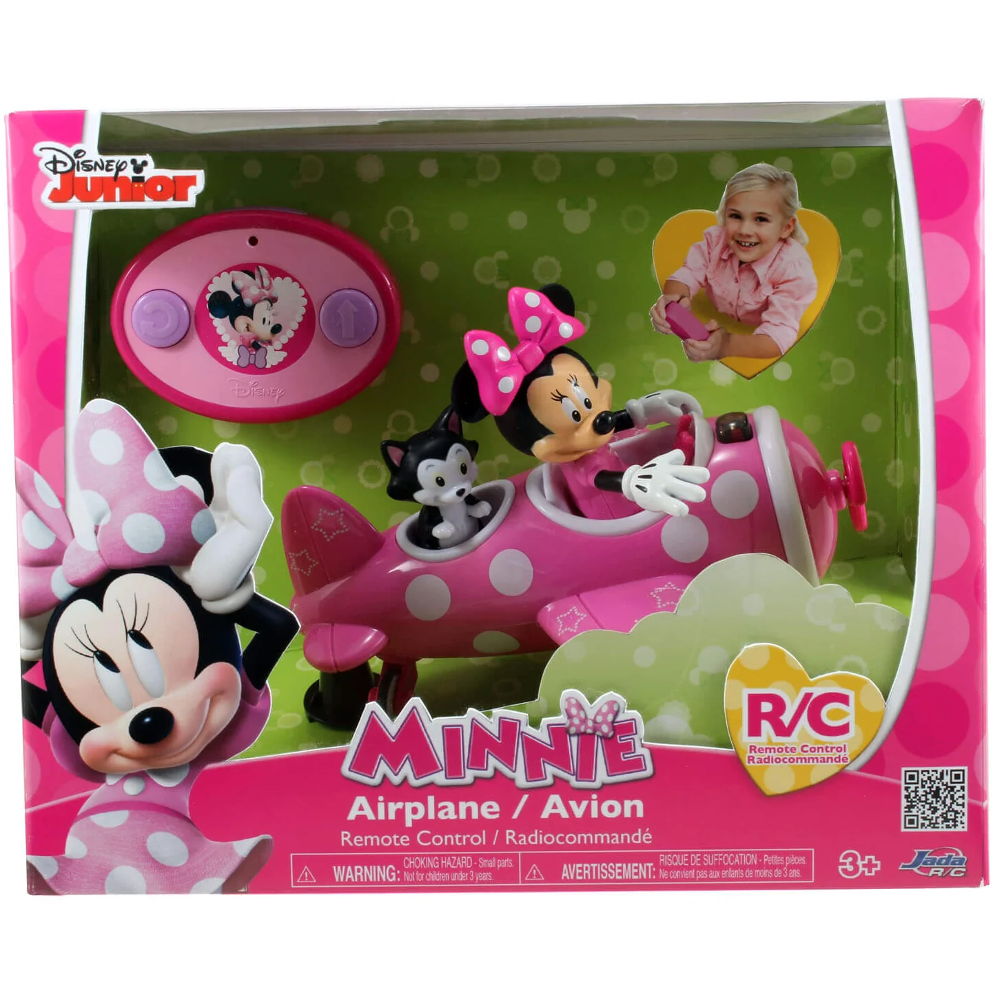 Disney Junior Minnie Mouse Airplane 7 Inch R/C by Jada 97115 - Image 6
