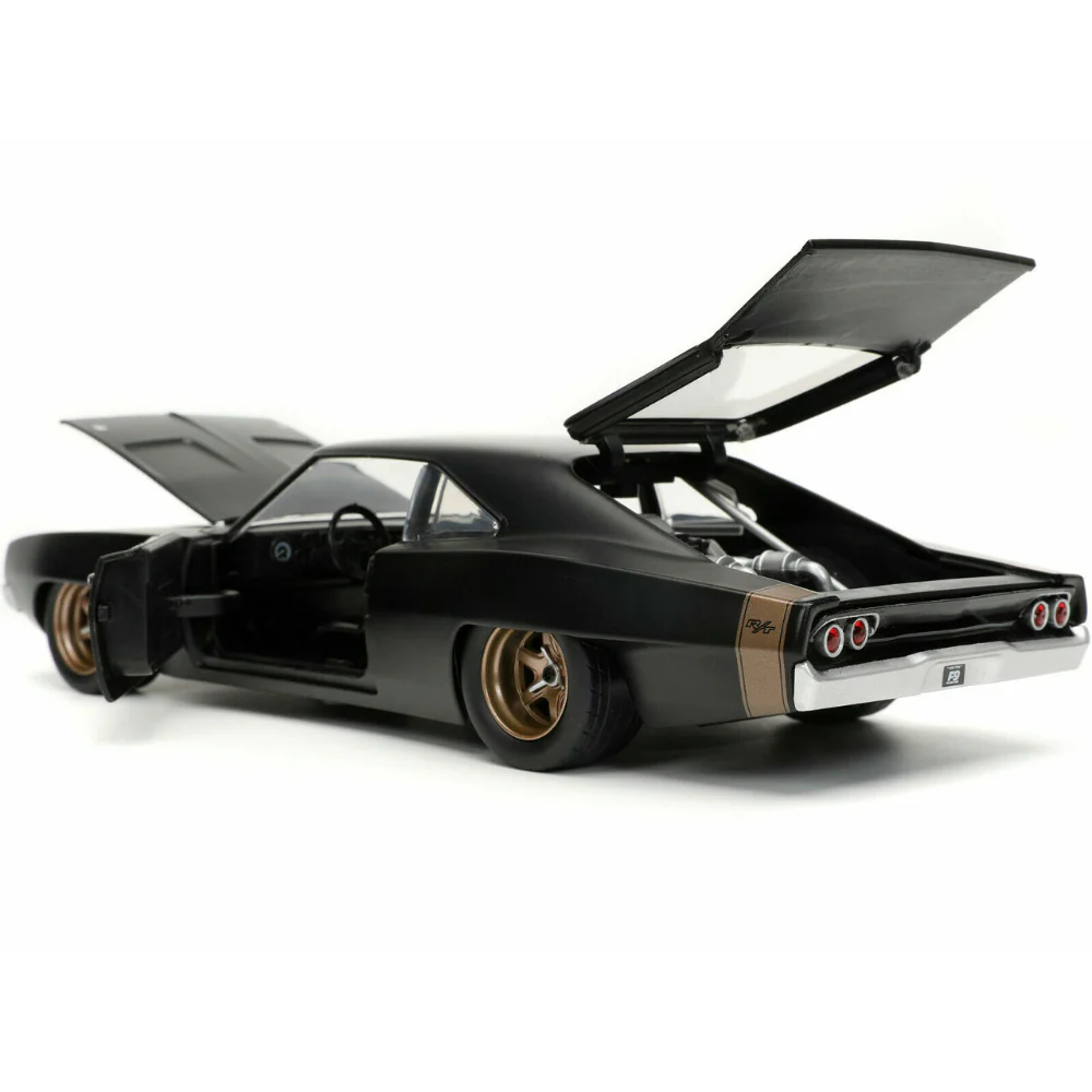 Fast & Furious F9 Dom's 1968 Dodge Charger Widebody 1:24 Scale Diecast Model Black by Jada 32614 - Image 5