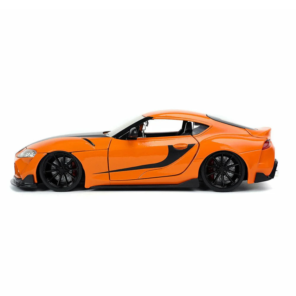 Fast & Furious F9 Han's 2019 Toyota Supra 1:24 Diecast Model Orange by Jada 32097 - Image 3