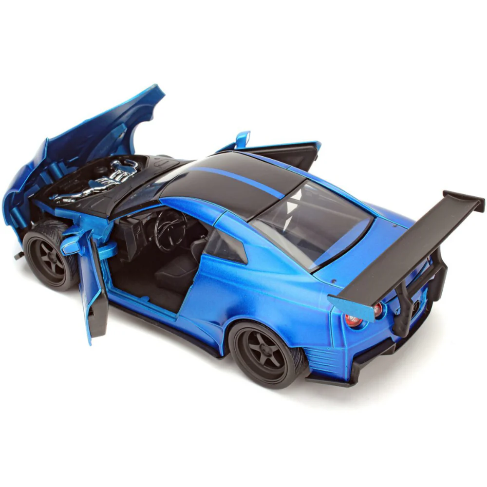 Fast & Furious Brian's 2009 Nissan GT-R R35 1:24 Scale Diecast Model Ben Sopra Blue by Jada 98271 - Image 5