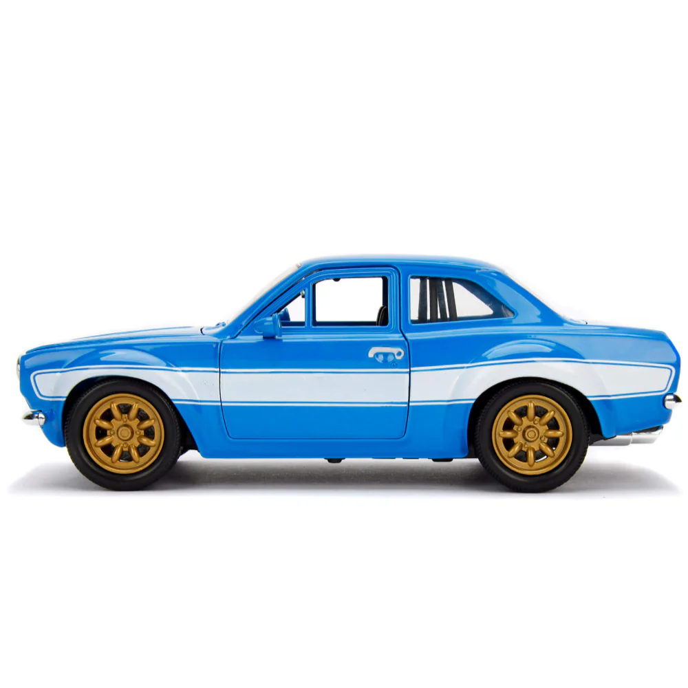 Fast & Furious Brian's 1970 Ford Escort RS 2000 MK1 1:24 Scale Diecast Model Blue by Jada 99572 - Image 4