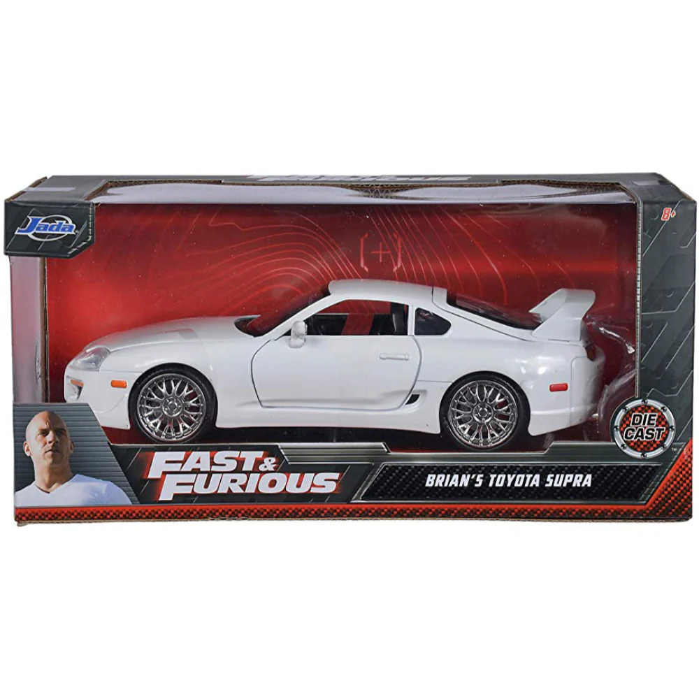 Fast & Furious Brian's 1995 Toyota Supra 1:24 Scale Diecast Model White by Jada 97375 - Image 5