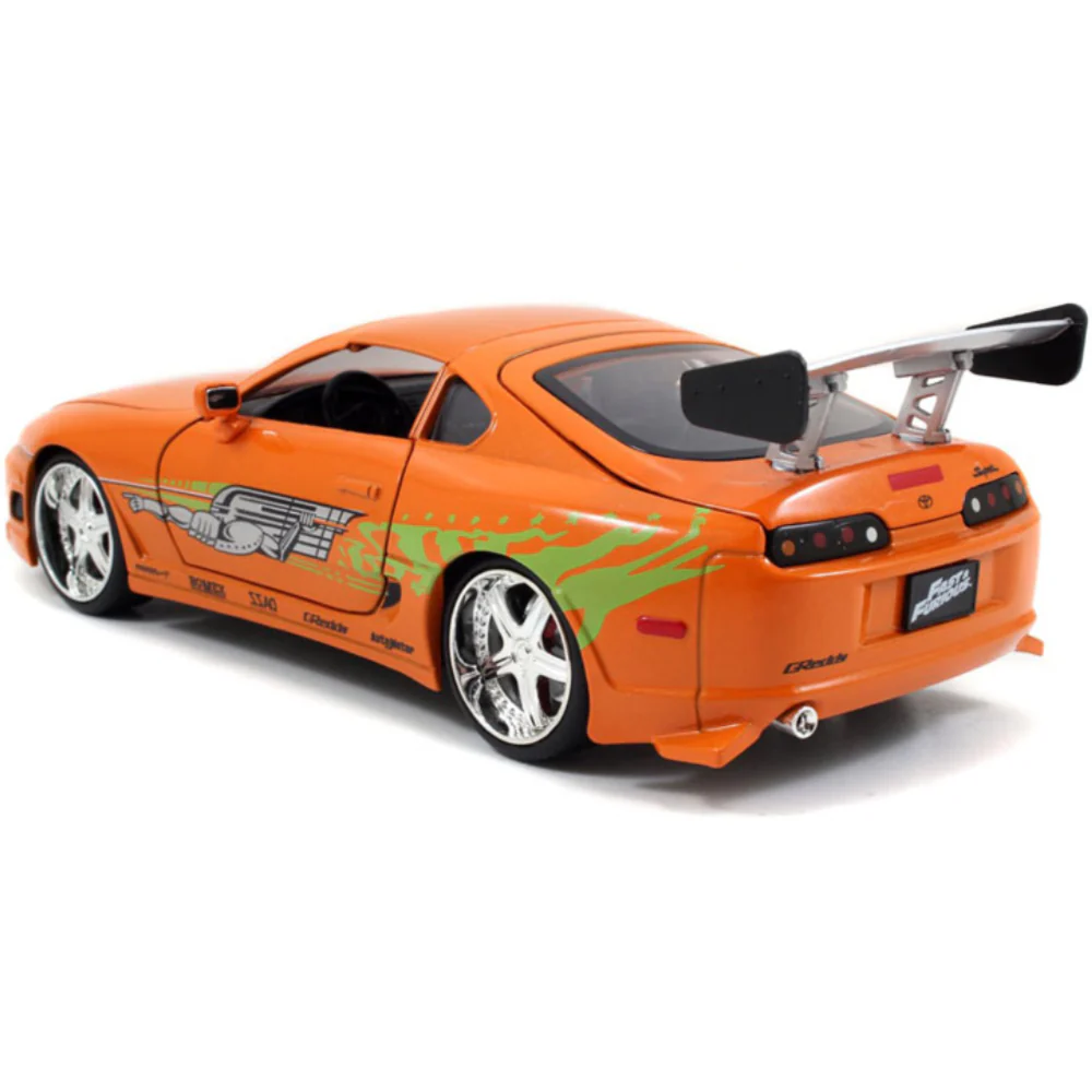 Fast & Furious Brian's 1995 Toyota Supra 1:24 Scale Diecast Model Orange by Jada 97168 - Image 4