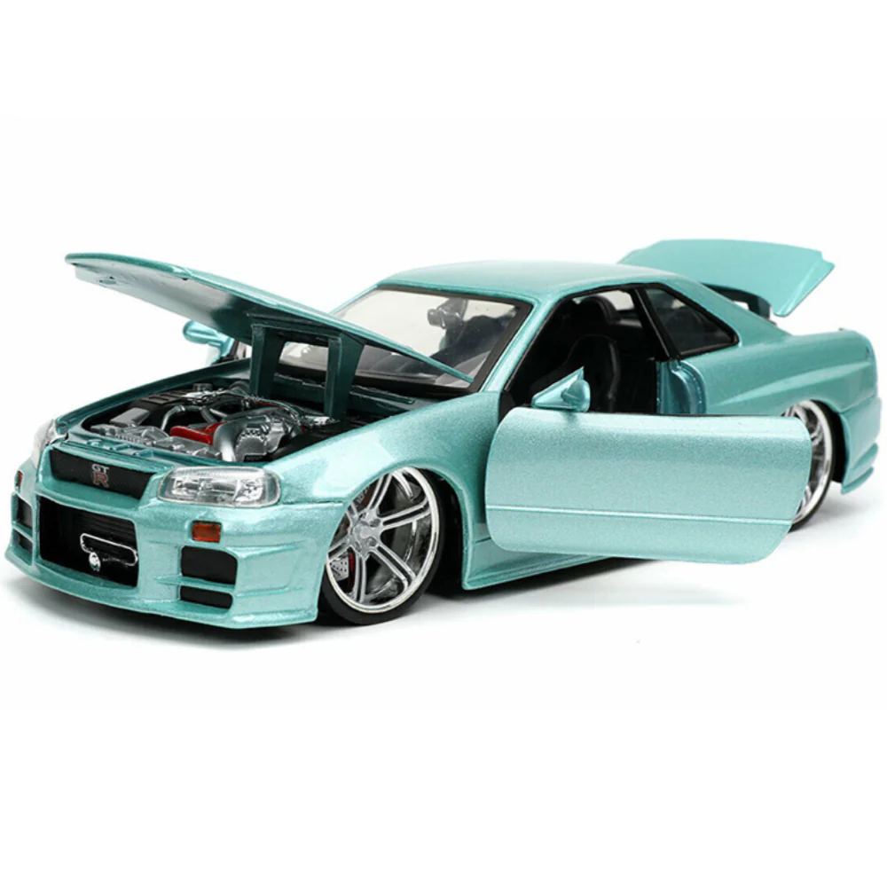 Fast & Furious Brian's 2002 Nissan Skyline GT-R R34 1:24 Scale Diecast Model by Jada 32608 - Image 4