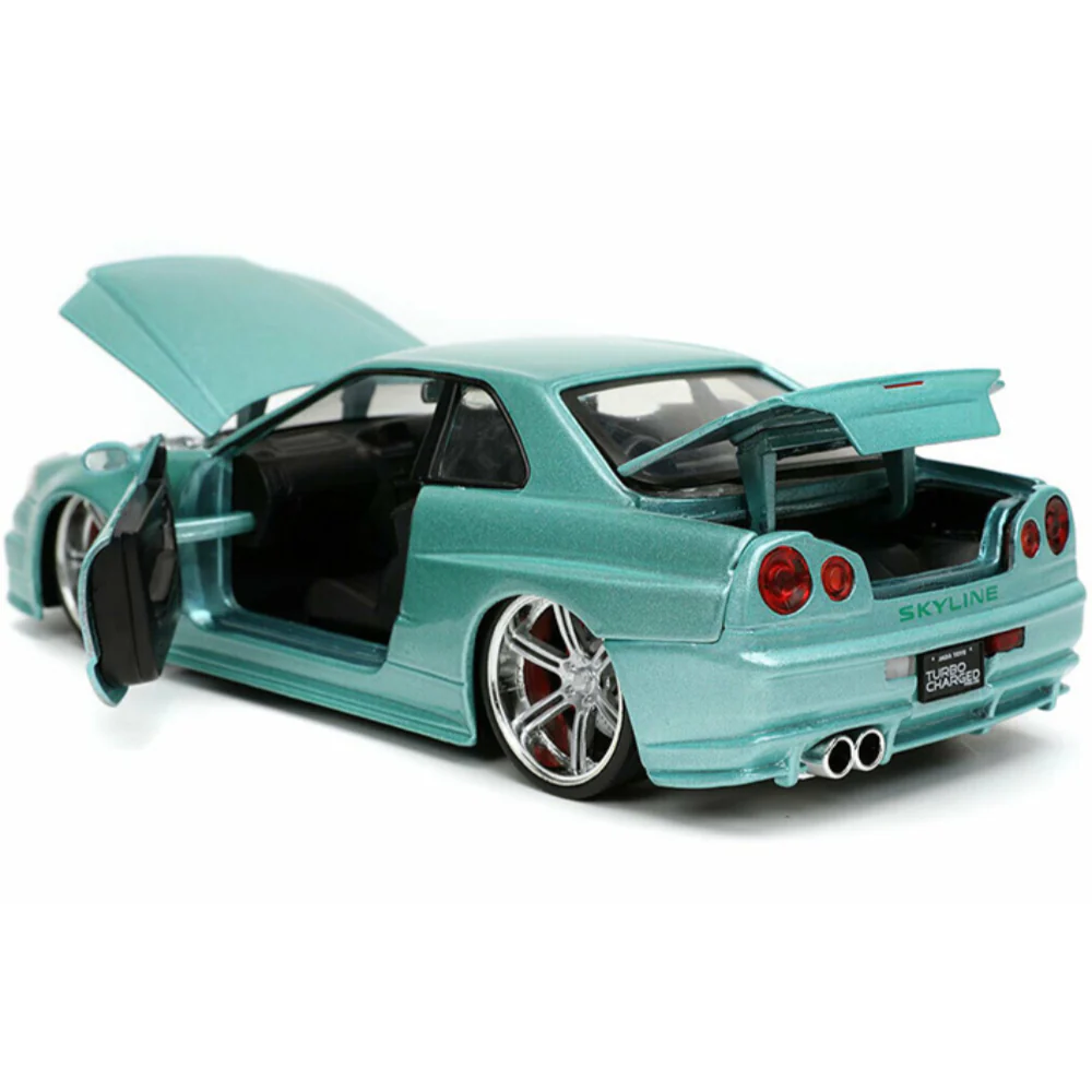 Fast & Furious Brian's 2002 Nissan Skyline GT-R R34 1:24 Scale Diecast Model by Jada 32608 - Image 5