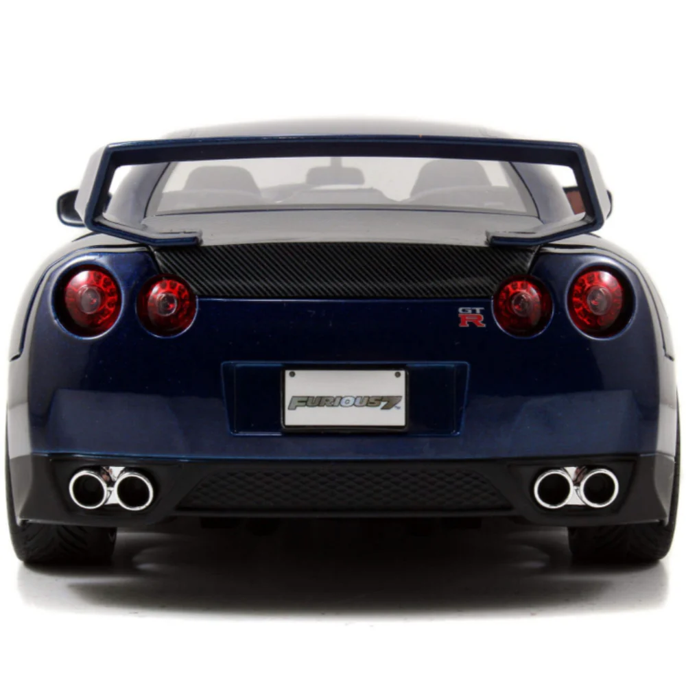 Fast & Furious Brian's 2009 Nissan GT-R R35 1:18 Scale Diecast Model Blue by Jada 97035 - Image 4