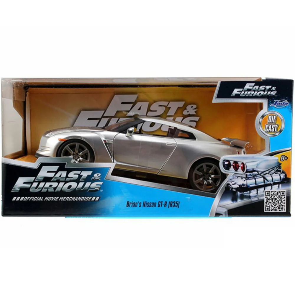 Fast & Furious Brian's 2009 Nissan GT-R R35 1:24 Scale Diecast Model by Jada 97212 - Image 3