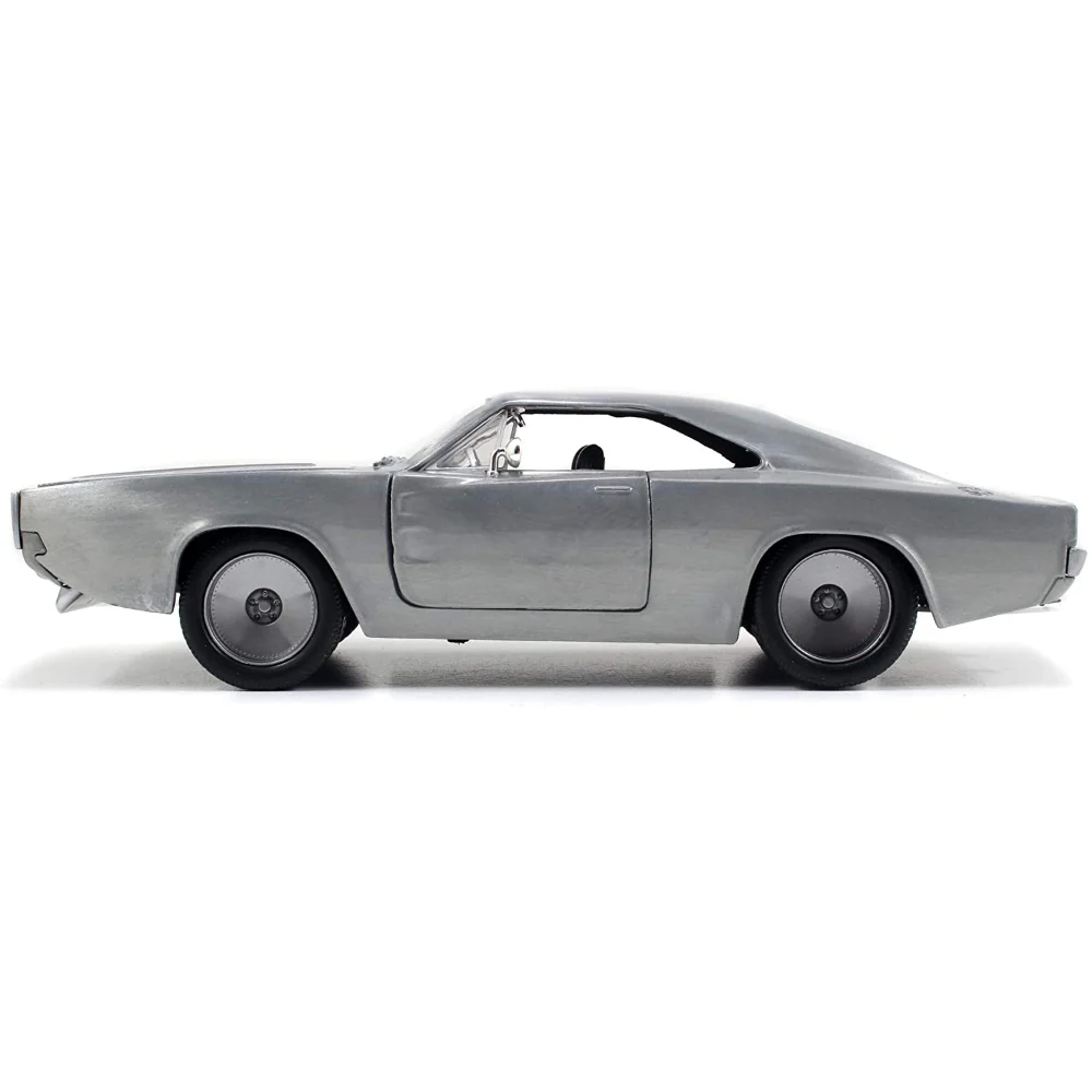 Fast & Furious Dom's 1968 Dodge Charger R/T 1:24 Scale Diecast Model Brush Metal by Jada 97336 - Image 3