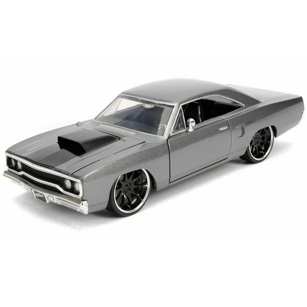Fast & Furious Dom's 1970 Plymouth Road Runner 1:24 Scale Diecast Model Gray by Jada 30745