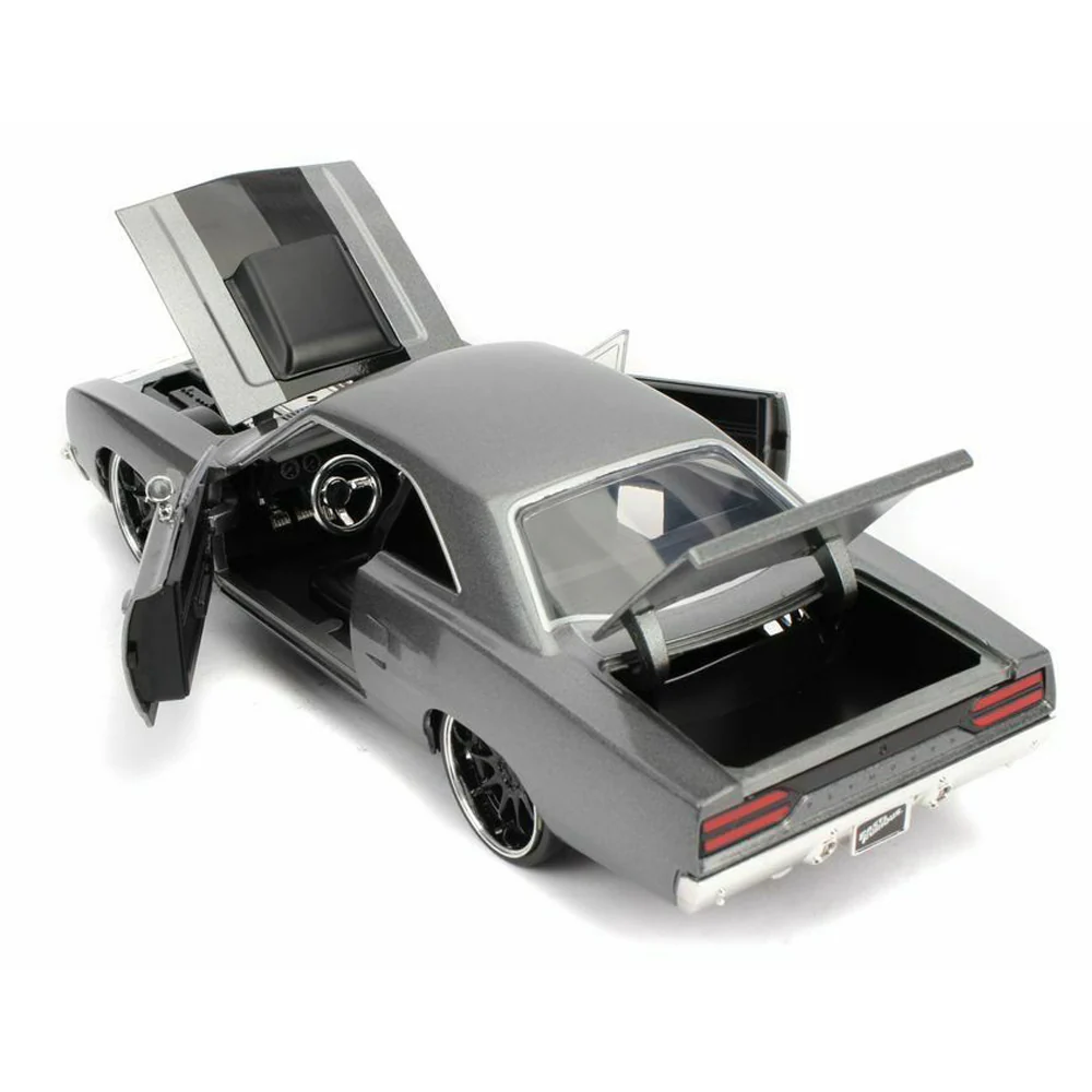 Fast & Furious Dom's 1970 Plymouth Road Runner 1:24 Scale Diecast Model Gray by Jada 30745 - Image 5
