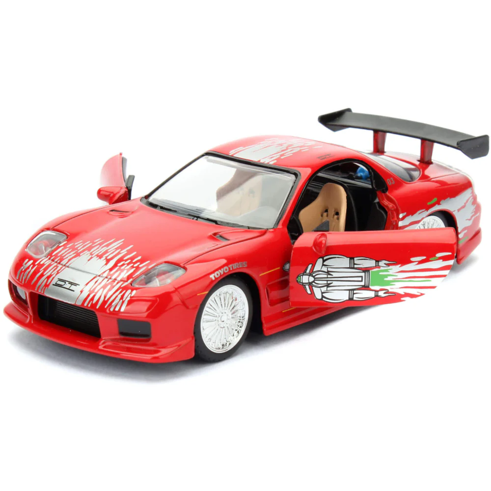 Fast & Furious Dom's 1995 Mazda RX-7 FD 1:32 Scale Diecast Model Veilside Red by Jada 98377 - Image 5
