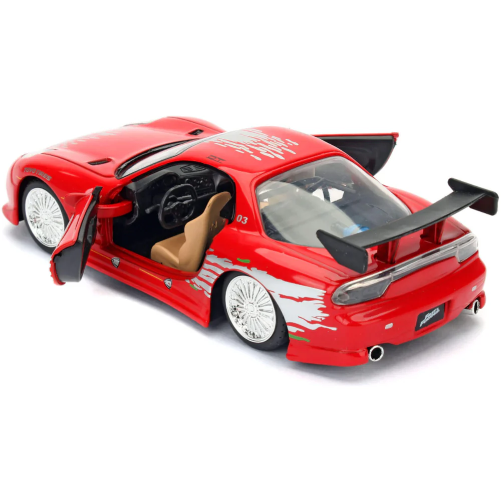 Fast & Furious Dom's 1995 Mazda RX-7 FD 1:32 Scale Diecast Model Veilside Red by Jada 98377 - Image 6