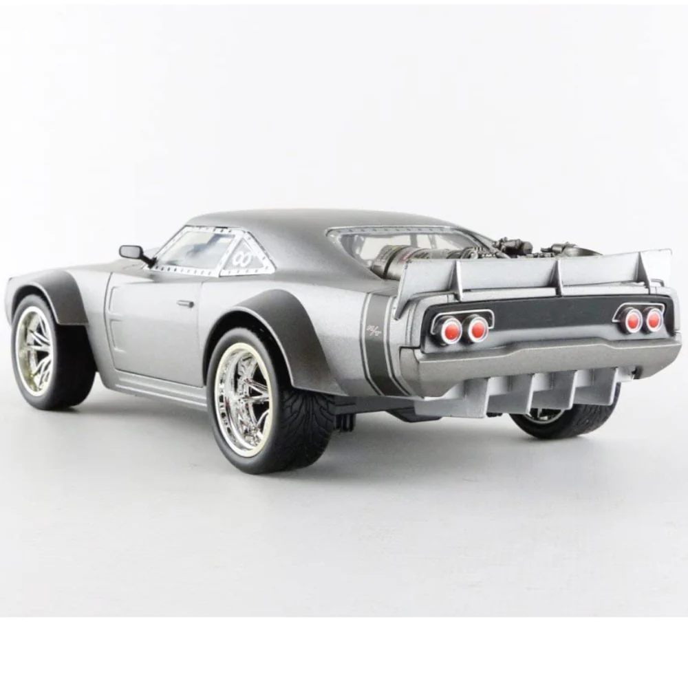 Fast & Furious F8 Dom's Ice Charger 1:24 Scale Diecast Model Silver by Jada 98291 - Image 3