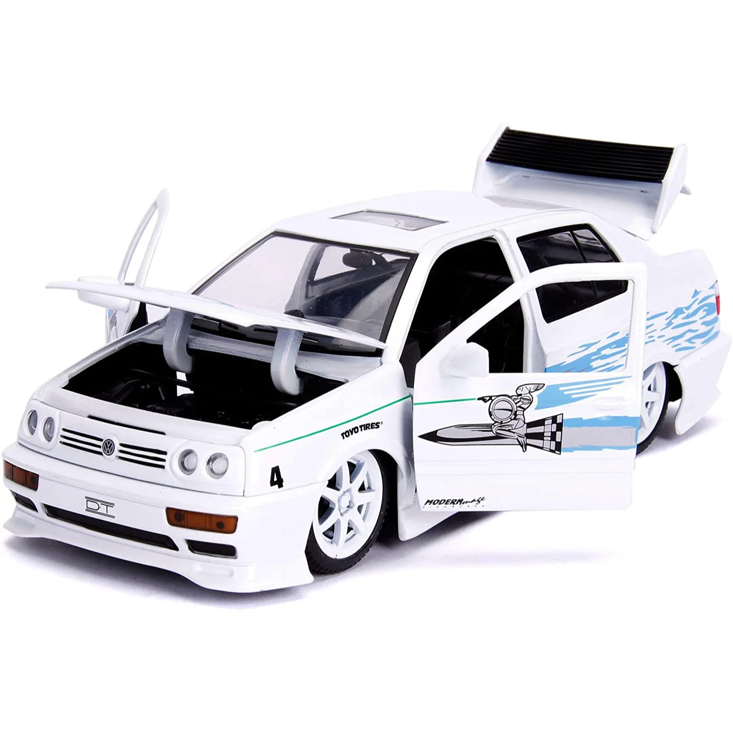 Fast & Furious Jesse's 1995 Volkswagen Jetta 1:24 Scale Diecast Model White by Jada 99591 - Image 6