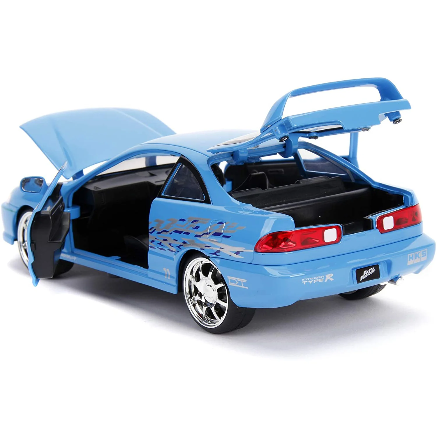 Fast & Furious Mia's 1995 Acura Integra Type-R 1:24 Scale Diecast Model Baby Blue by Jada 30739 - Image 7