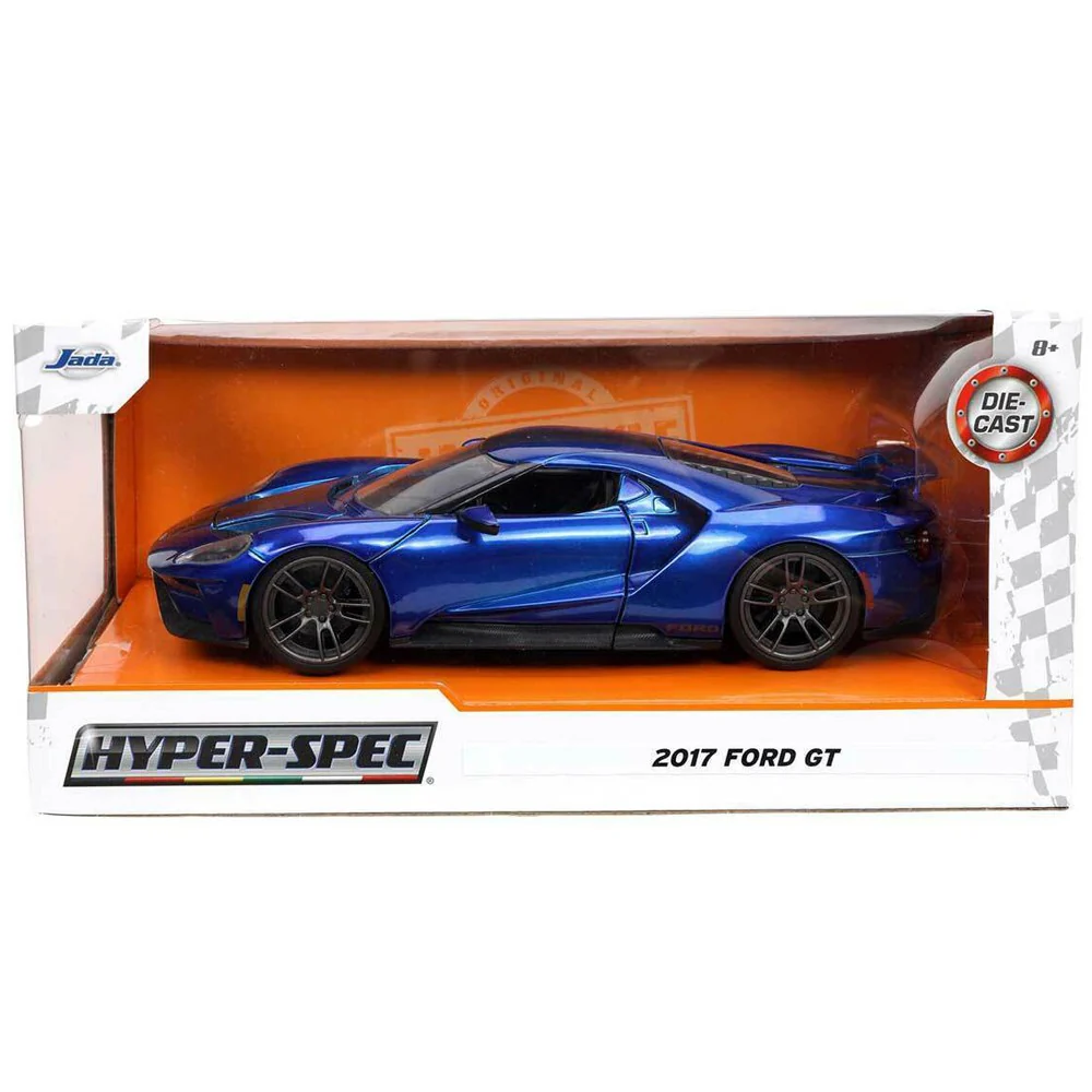 Hyper Spec 2017 Ford GT 1:24 Scale Diecast Model Blue by Jada 32720 - Image 3
