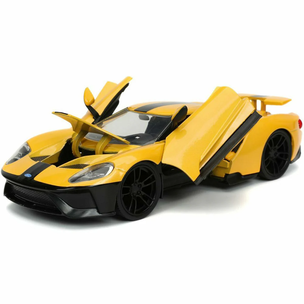 Hyper Spec 2017 Ford GT 1:24 Scale Diecast Model Yellow by Jada 32257 - Image 4