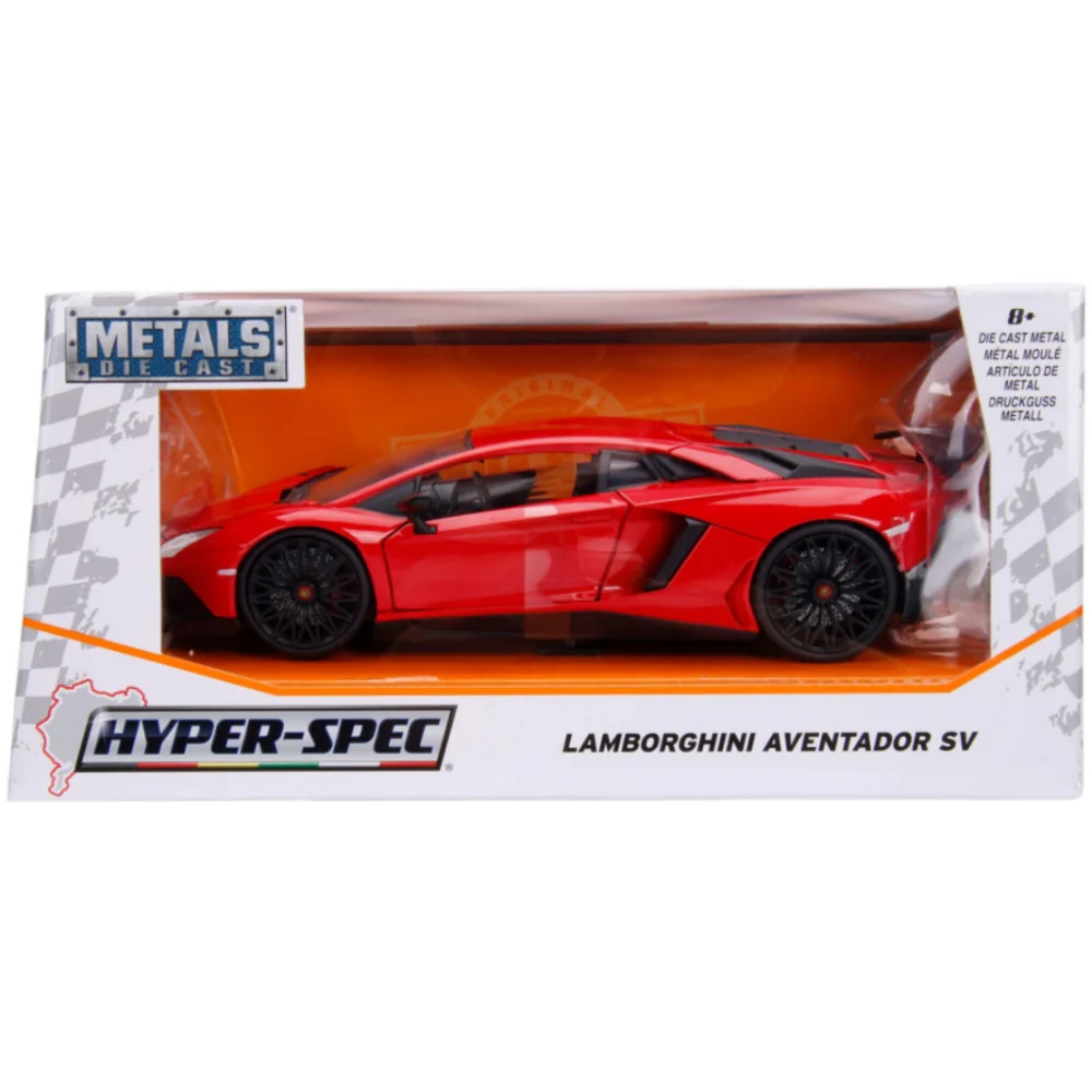 2017 Lamborghini Aventador SV LP750-4 1:24 Scale Red by Jada 99705 - Image 4