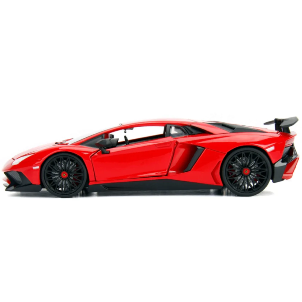 2017 Lamborghini Aventador SV 1:24 Red by Jada (No Window Box) - Image 4