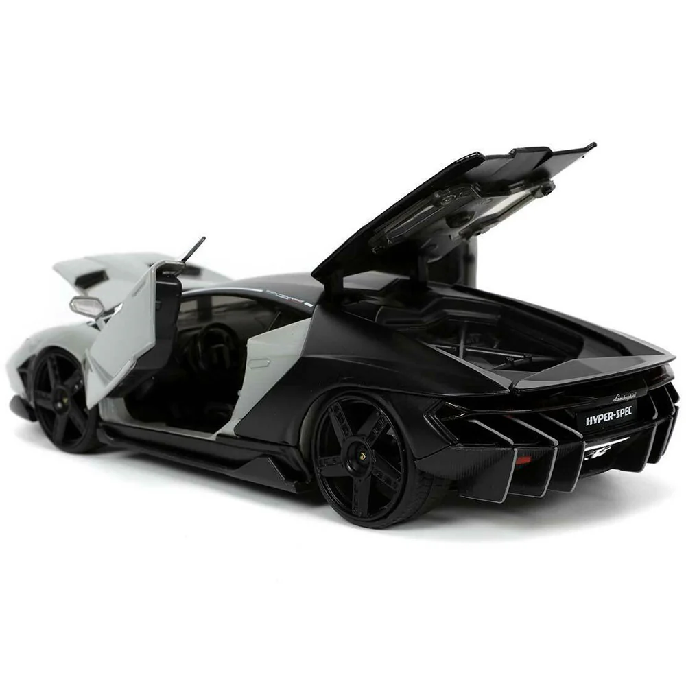 Hyper Spec 2017 Lamborghini Centenario 1:24 Scale Diecast Model Grey Matte Black by Jada 32951 - Image 3