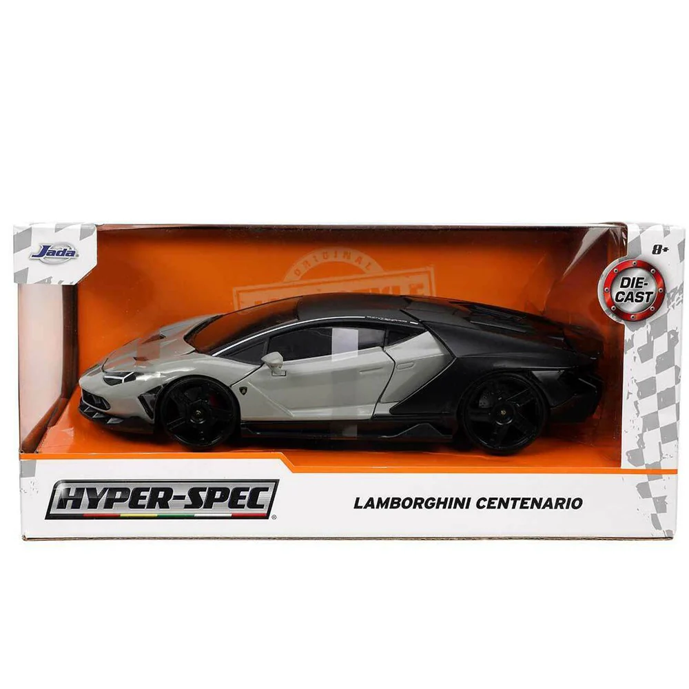Hyper Spec 2017 Lamborghini Centenario 1:24 Scale Diecast Model Grey Matte Black by Jada 32951 - Image 4
