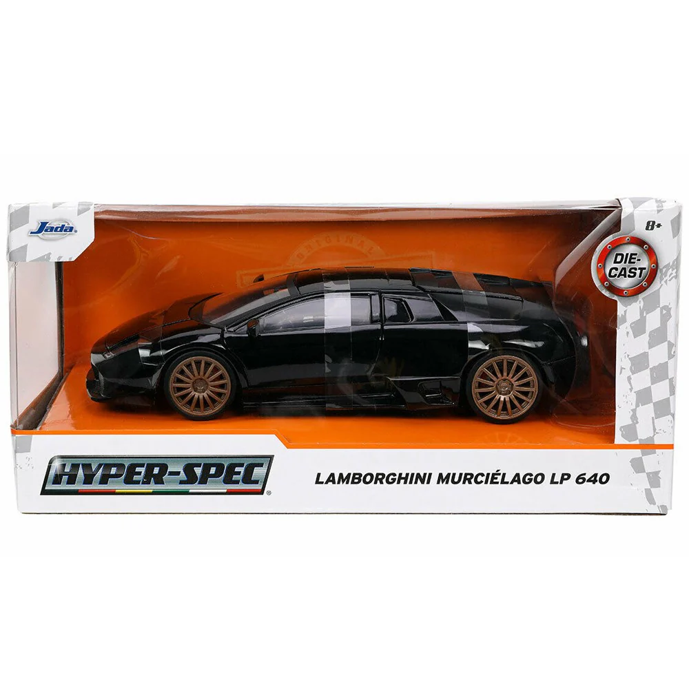 Hyper Spec Lamborghini Murcielago LP 640 1:24 Scale Diecast Model Black by Jada 32946 - Image 4