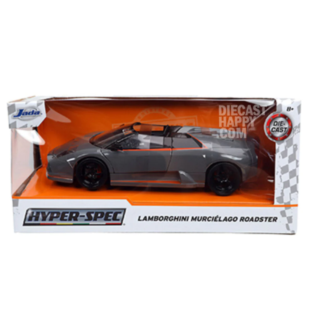 2004 Lamborghini Murcielago Roadster 1:24 Scale Diecast Model Gray by Jada 32569 - Image 2
