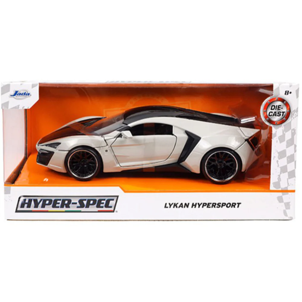 Hyper Spec 2017 Lykan Hypersport 1:24 Scale Diecast Model White / Black by Jada 32947 - Image 4