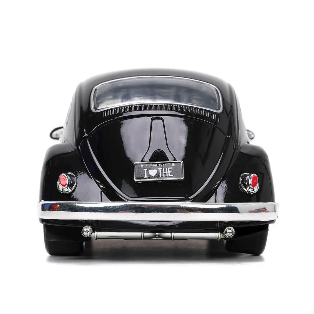 I Love The 50's 1959 Volkswagen Beetle 1:24 Scale Diecast Model Black by Jada 31382 - Image 4