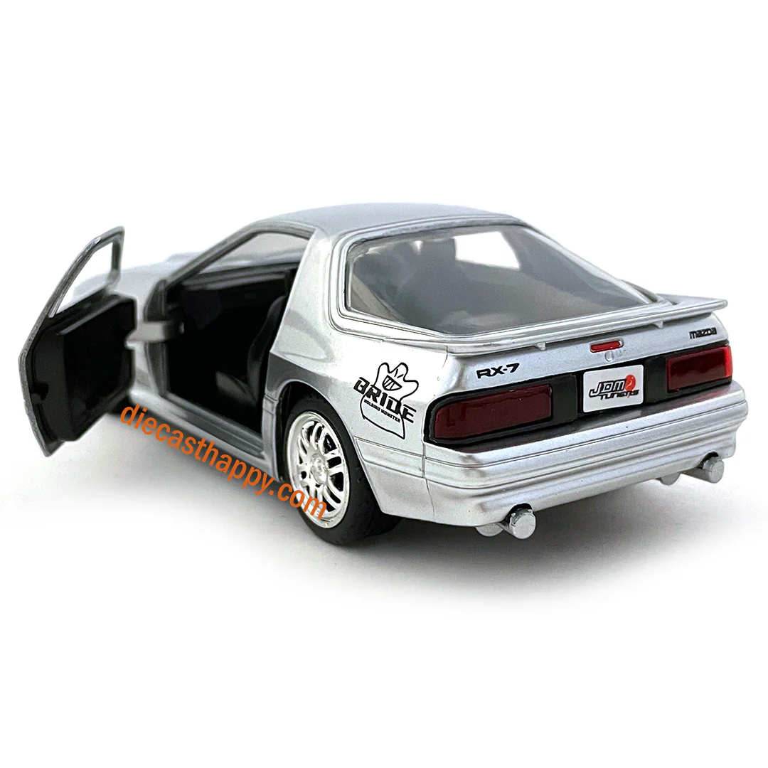 JDM Tuners 1985 Mazda RX-7 FC3S 1:32 Scale Diecast Model Silver by Jada 30966 - Image 2