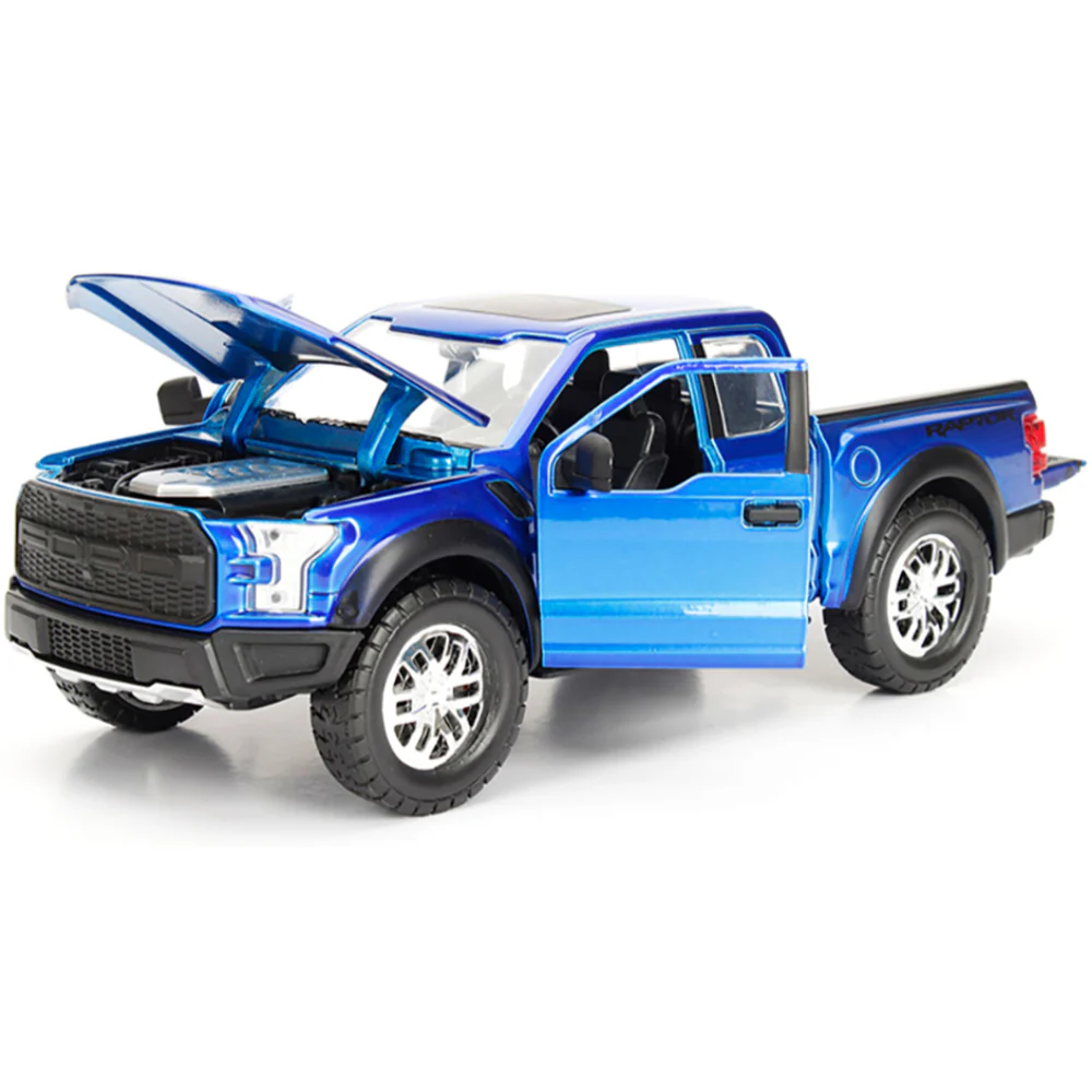 Just Trucks 2017 Ford F-150 Raptor Pickup 1:24 Scale Diecast Model Blue by Jada 98583 - Image 3