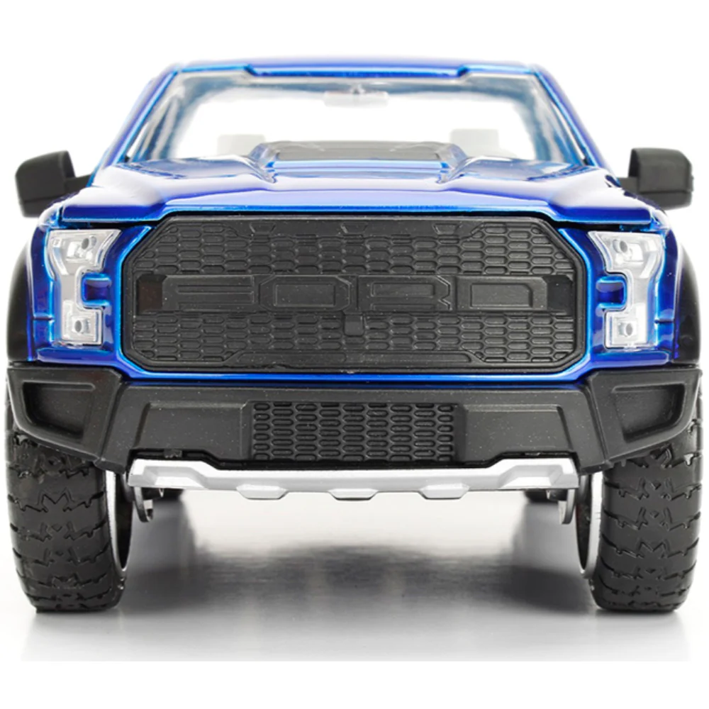 Just Trucks 2017 Ford F-150 Raptor Pickup 1:24 Scale Diecast Model Blue by Jada 98583 - Image 4