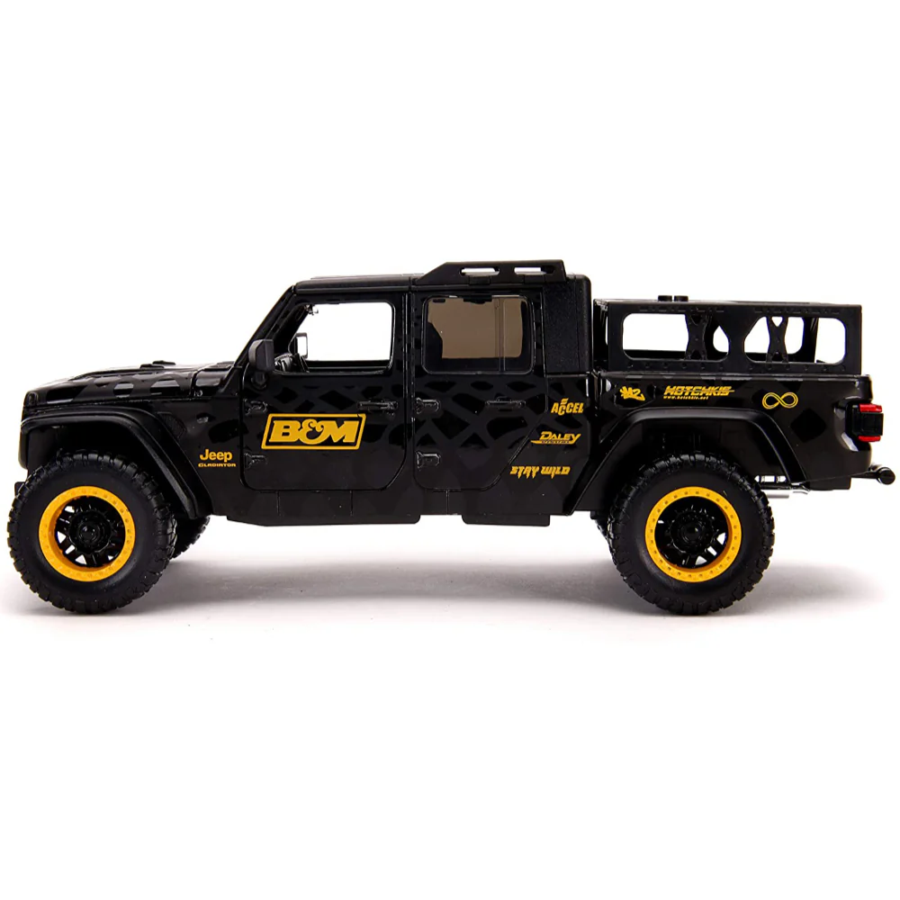Just Trucks 2020 Jeep Gladiator 1:24 Scale Diecast Model Black B&M by Jada 32423 - Image 3