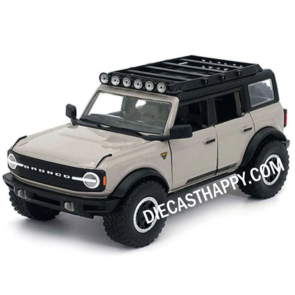 Just Trucks 2021 Ford Bronco 4x4 1:24 Scale Diecast Model Grey by Jada (No Window Box)