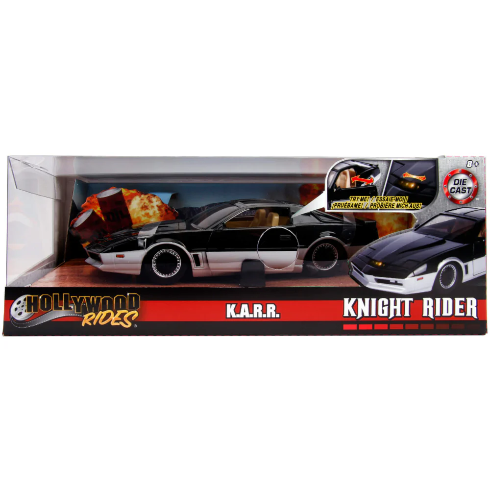 Knight Rider K.A.R.R. 1982 Pontiac Firebird 1:24 Scale Diecast Model Black by Jada 31115 - Image 6