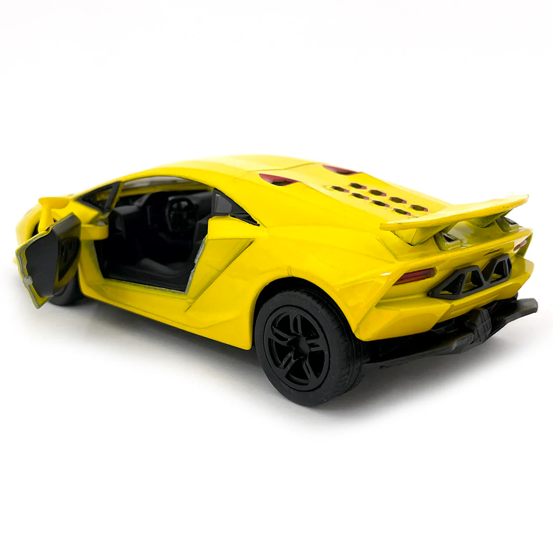 Lamborghini Sesto Elemento 1:38 Scale Diecast Model Yellow by Kinsmart - Image 2