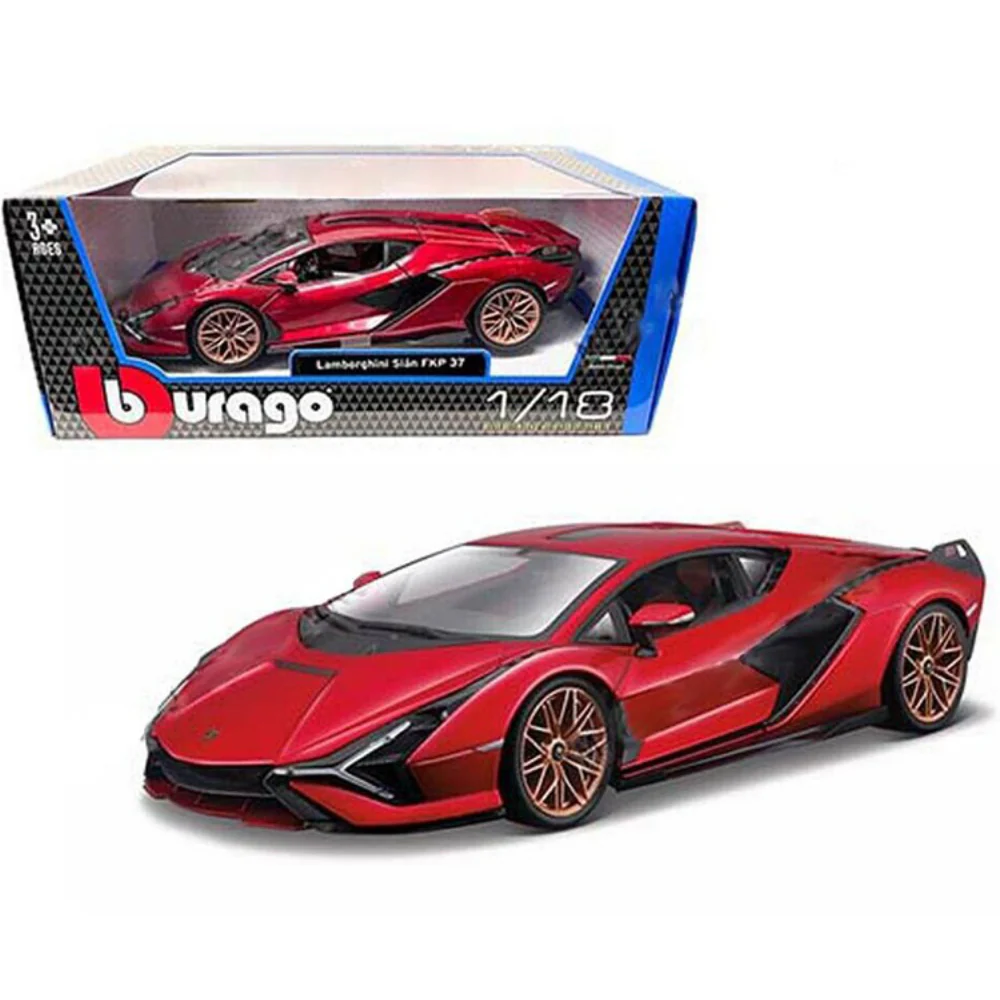 Lamborghini Sián FKP37 1:18 Scale Diecast Model Red by Bburago 18-11046-RD - Image 4