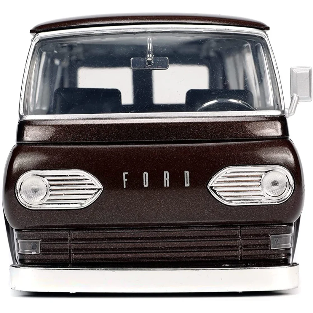 M&M's 1965 Ford Econoline 1:24 Scale Diecast Model Brown with Red Figure by Jada 32027 - Image 4