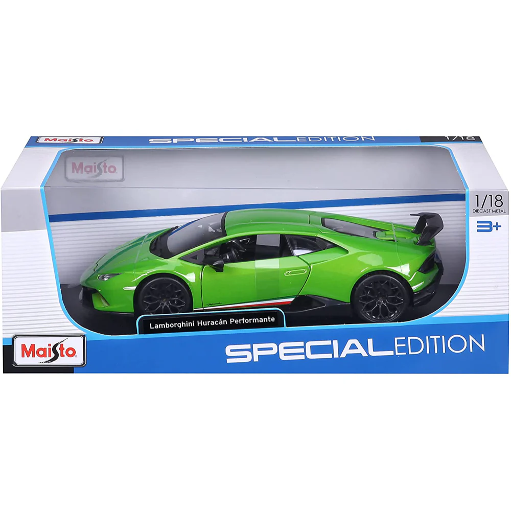 Maisto Special Edition 2019 Lamborghini Huracan Perfomante 1:18 Scale Diecast Model Green by Maisto 31391 - Image 6