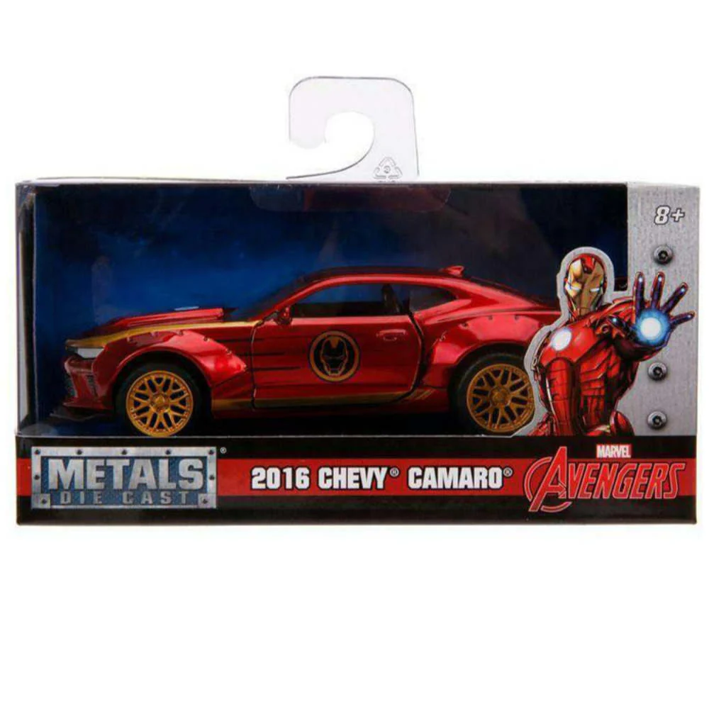 Marvel Avengers 2016 Chevy Camaro 1:32 Scale Diecast Model Iron Man by Jada 30298 - Image 5