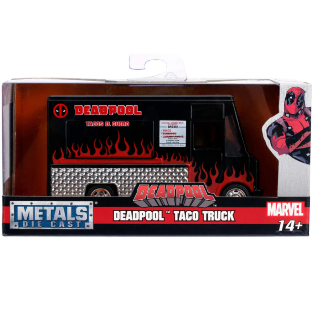 Marvel Deadpool Taco Truck 1:32 Scale Diecast Model Black By Jada 30864 - Image 6