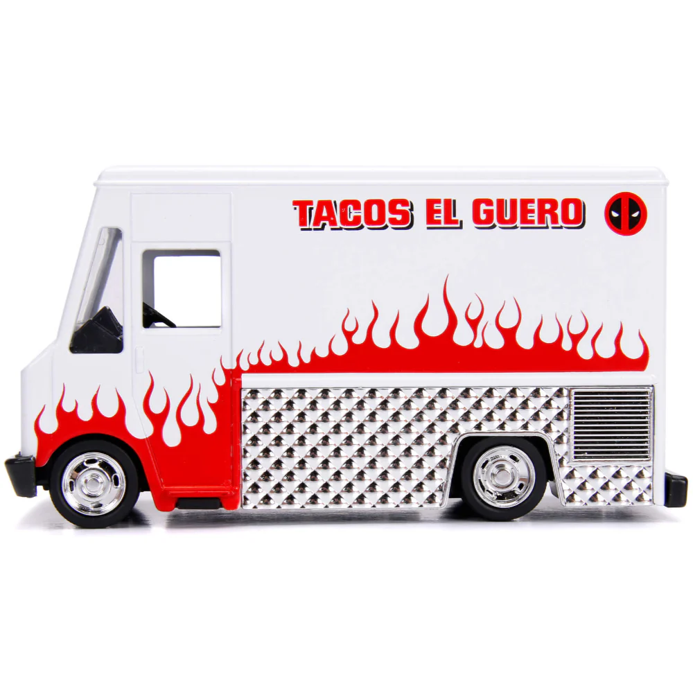 Marvel Deadpool Taco Truck 1:32 Scale Diecast Model White By Jada 99800 - Image 4